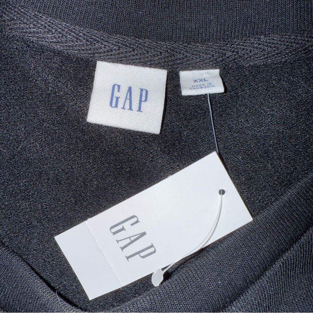 Gap NWT True Black Puff Sleeve Pullover Women’s Size XXL Sweatshirt Sweater - Picture 3 of 7